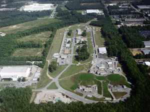 Aerial image of the Jefferson Lab 